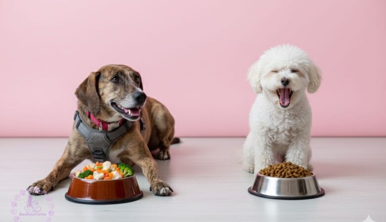 confronto tra alimentazione naturale e industriale per il cane